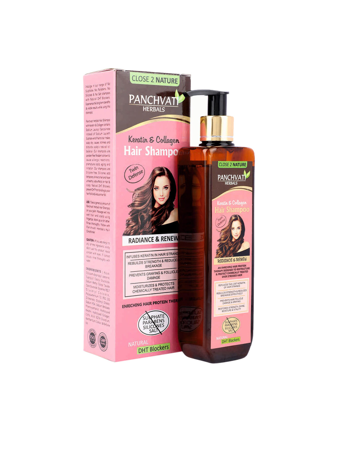 

Panchvati Herbals Unisex Keratin and Collagen Shampoo 300 ml, Pink