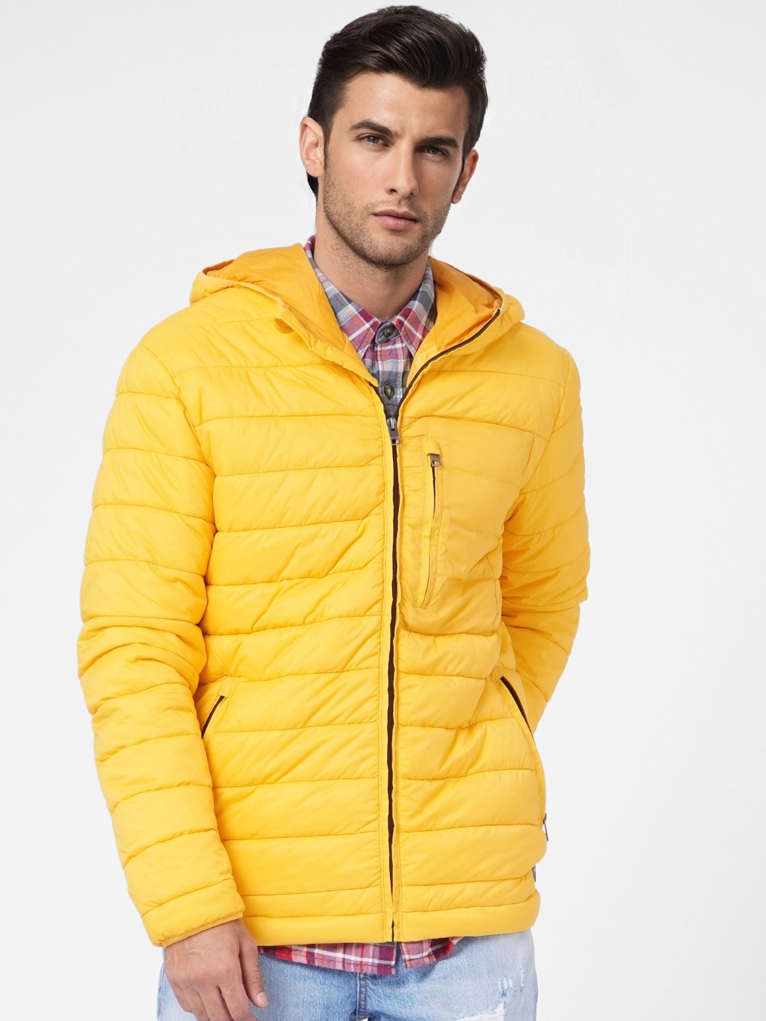 

Jack & Jones Men Yellow Padded Jacket