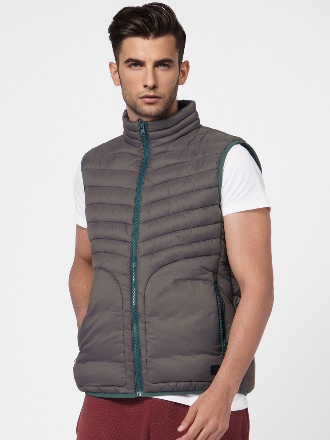 

Jack & Jones Men Grey Puffer Jacket