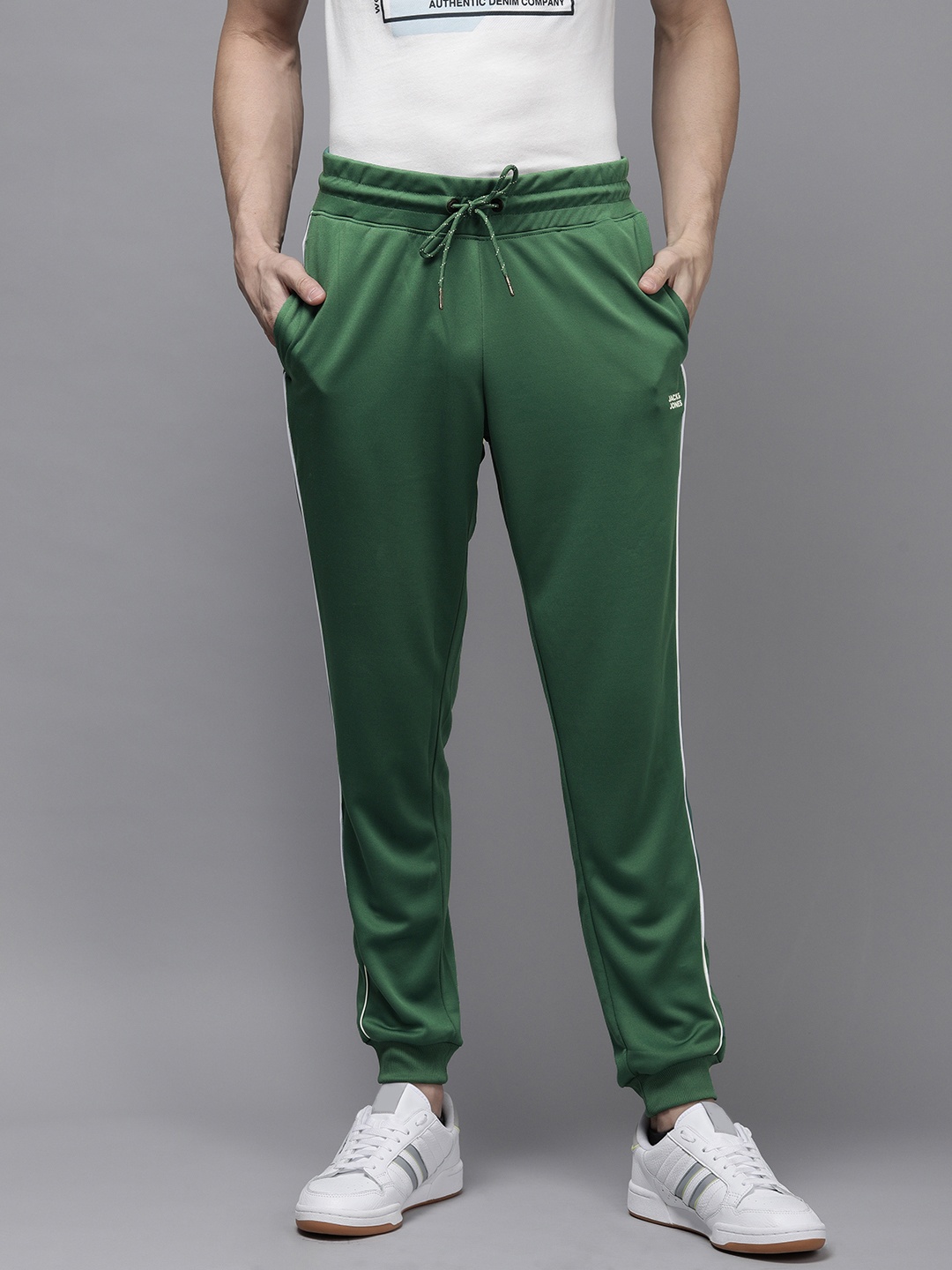 

Jack & Jones Men Green Joggers Trousers