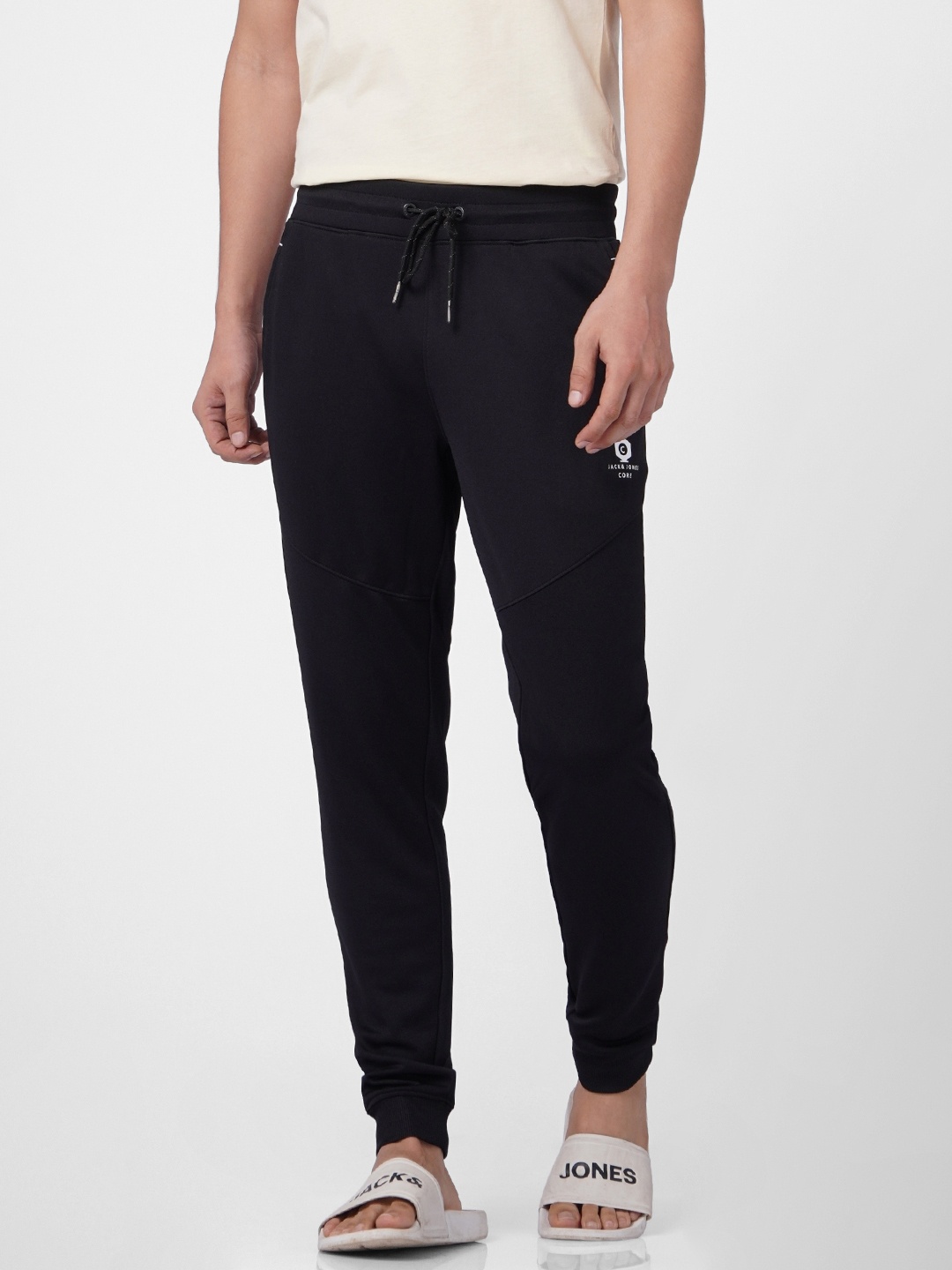 

Jack & Jones Men Black Solid Joggers