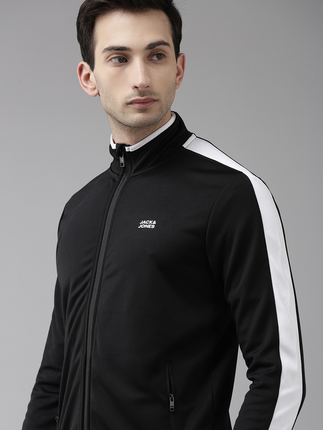 

Jack & Jones Men Black Bomber Jacket