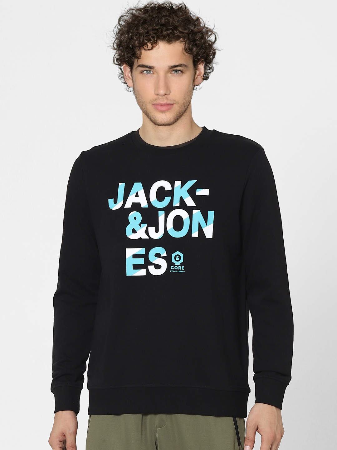 

Jack & Jones Men Black Printed Sweatshirt