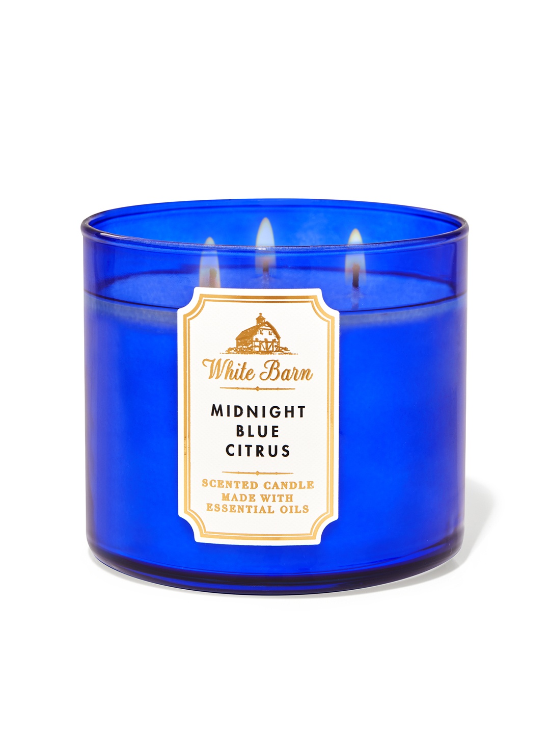 

Bath & Body Works White Barn Midnight Blue Citrus 3-Wick Candle