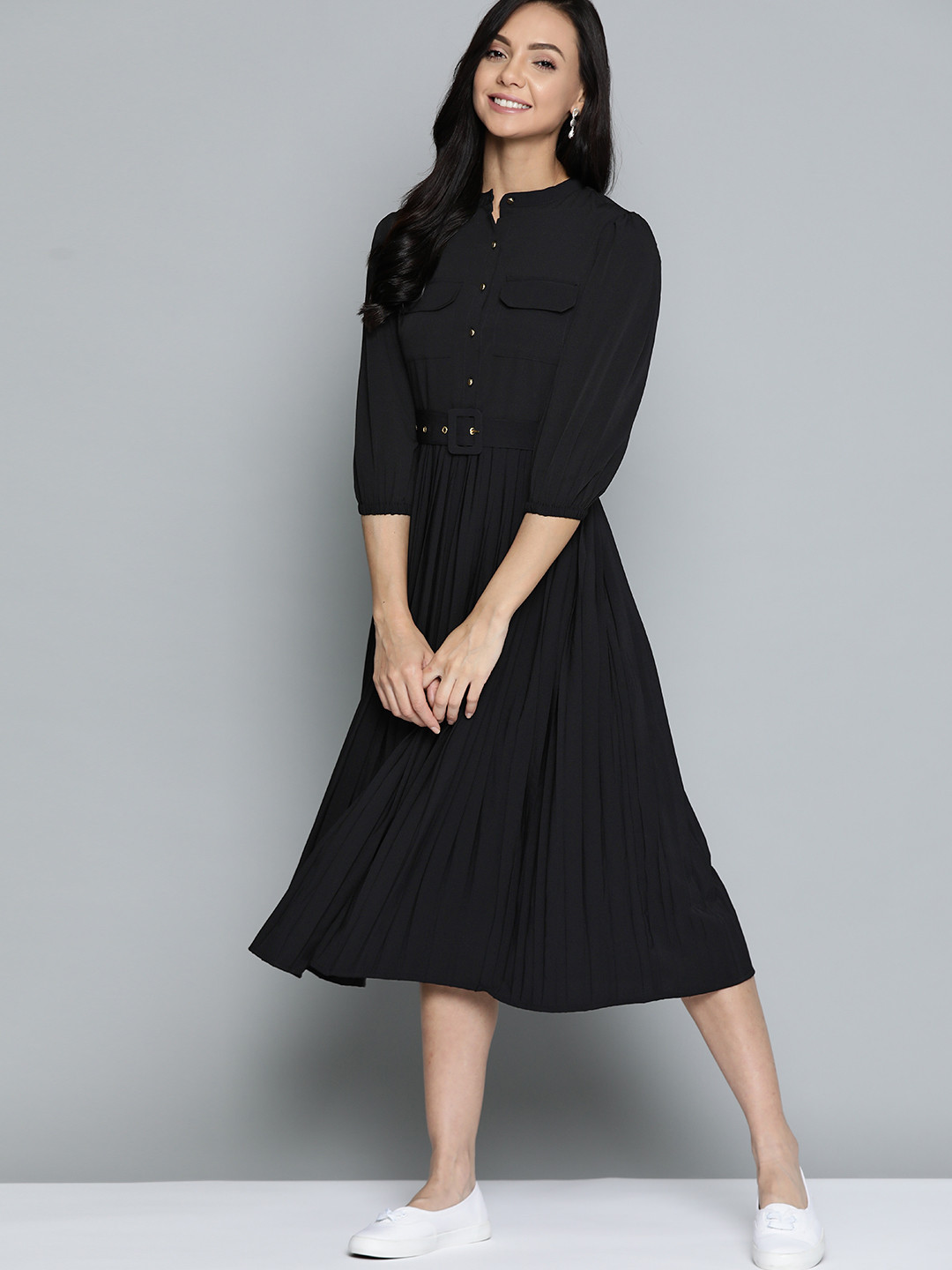 

Mast & Harbour Black A-Line Maxi Dress