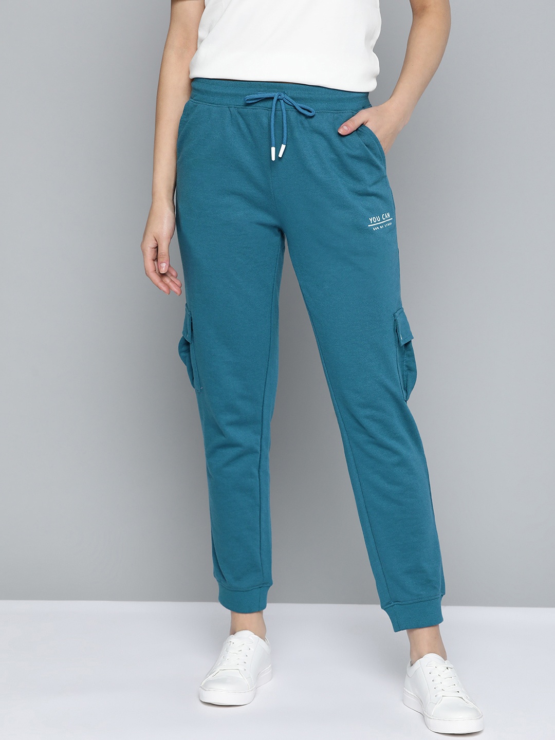 

Mast & Harbour Women Blue Solid Joggers