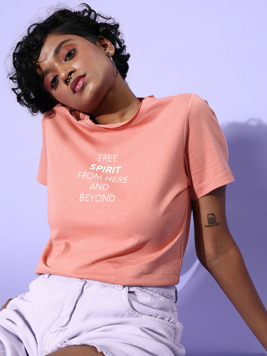 

M&H Easy Women Rose Typography Talking Tee