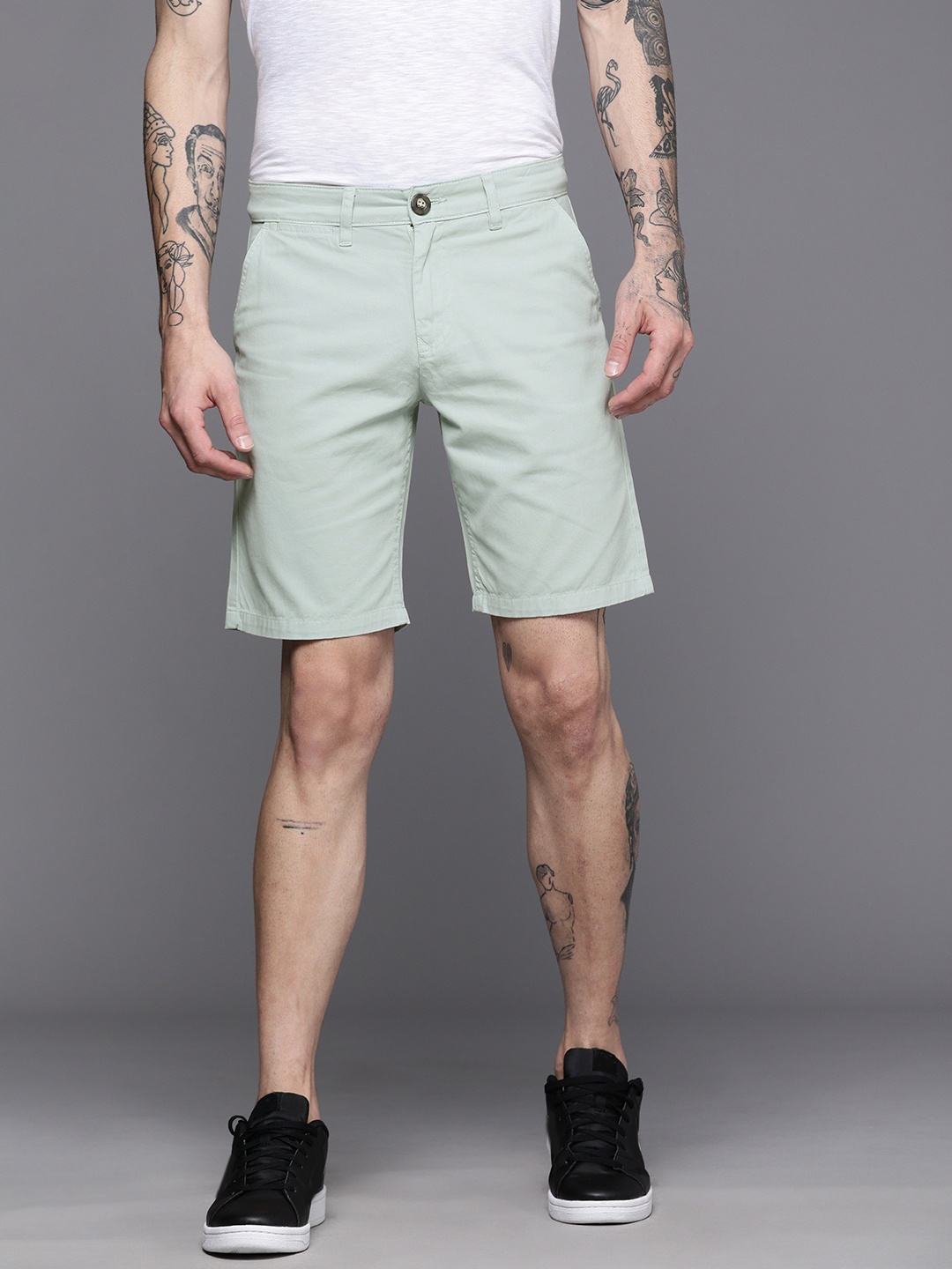 

WROGN Men Blue Slim Fit Shorts