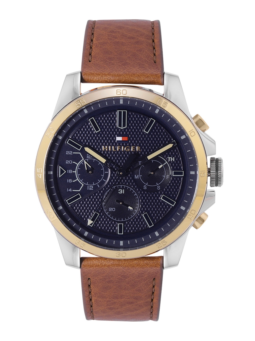 

Tommy Hilfiger Men Blue Dial & Brown Leather Straps Analogue Watch TH1791561