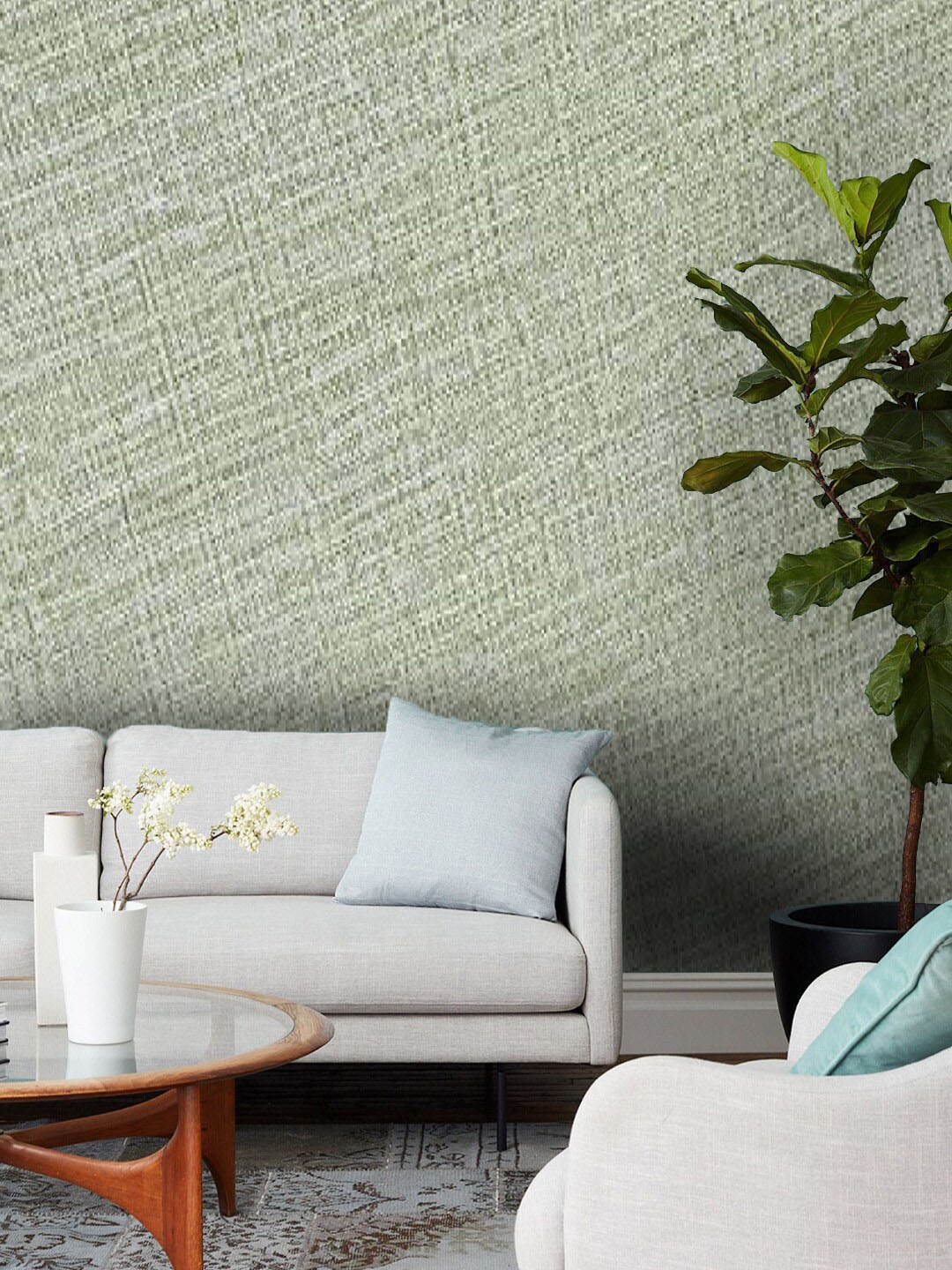 Jaamso Royals Green Printed Self-Adhesive & Waterproof Wallpaper