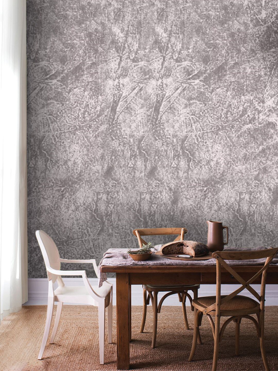 

Jaamso Royals Grey Printed Self-Adhesive & Waterproof Wallpaper