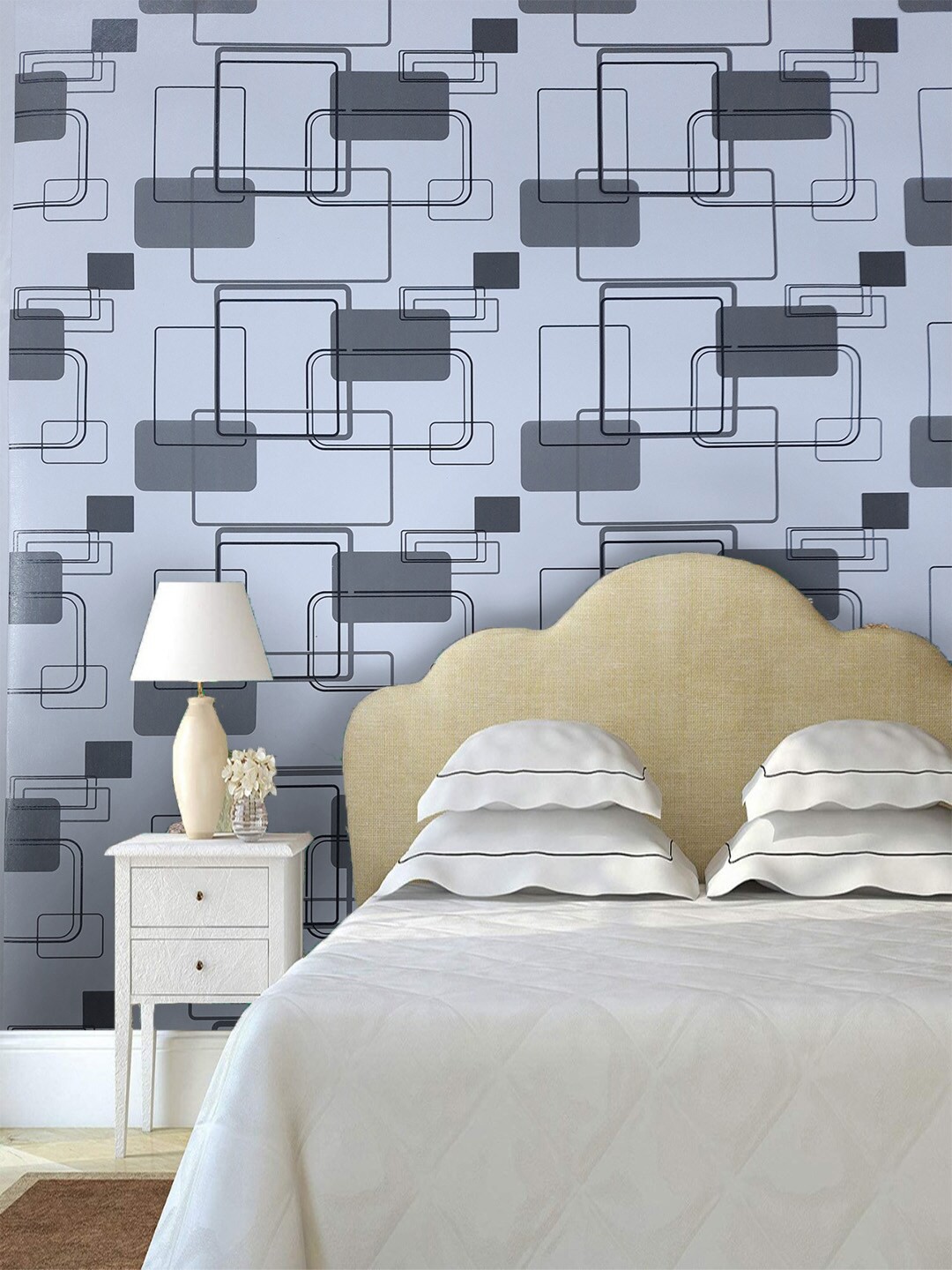 

Jaamso Royals Grey & Black Self-adhesive & Waterproof Squares Wallpaper