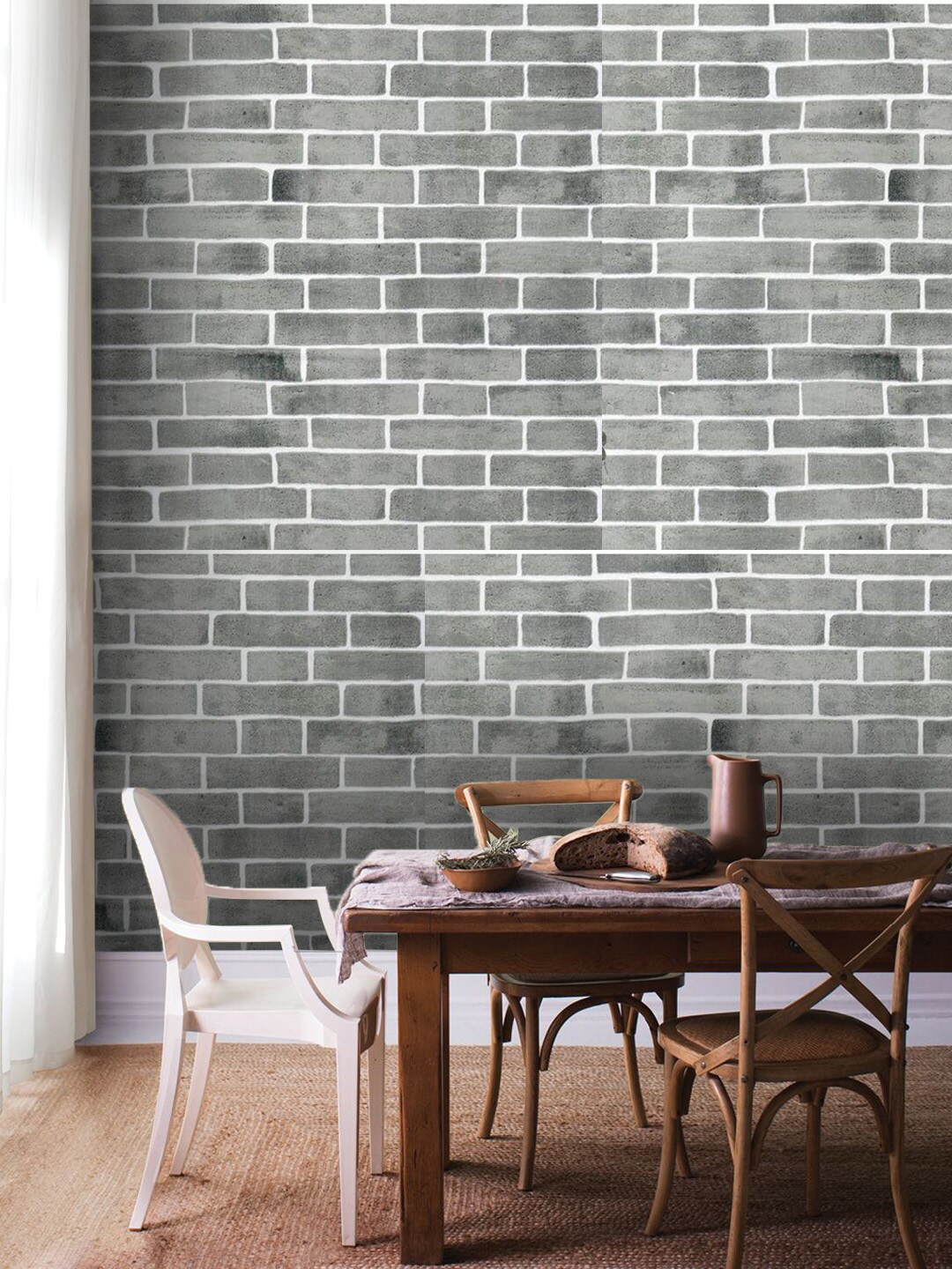 

Jaamso Royals Grey Self-Adhesive & Waterproof Brick Wallpaper