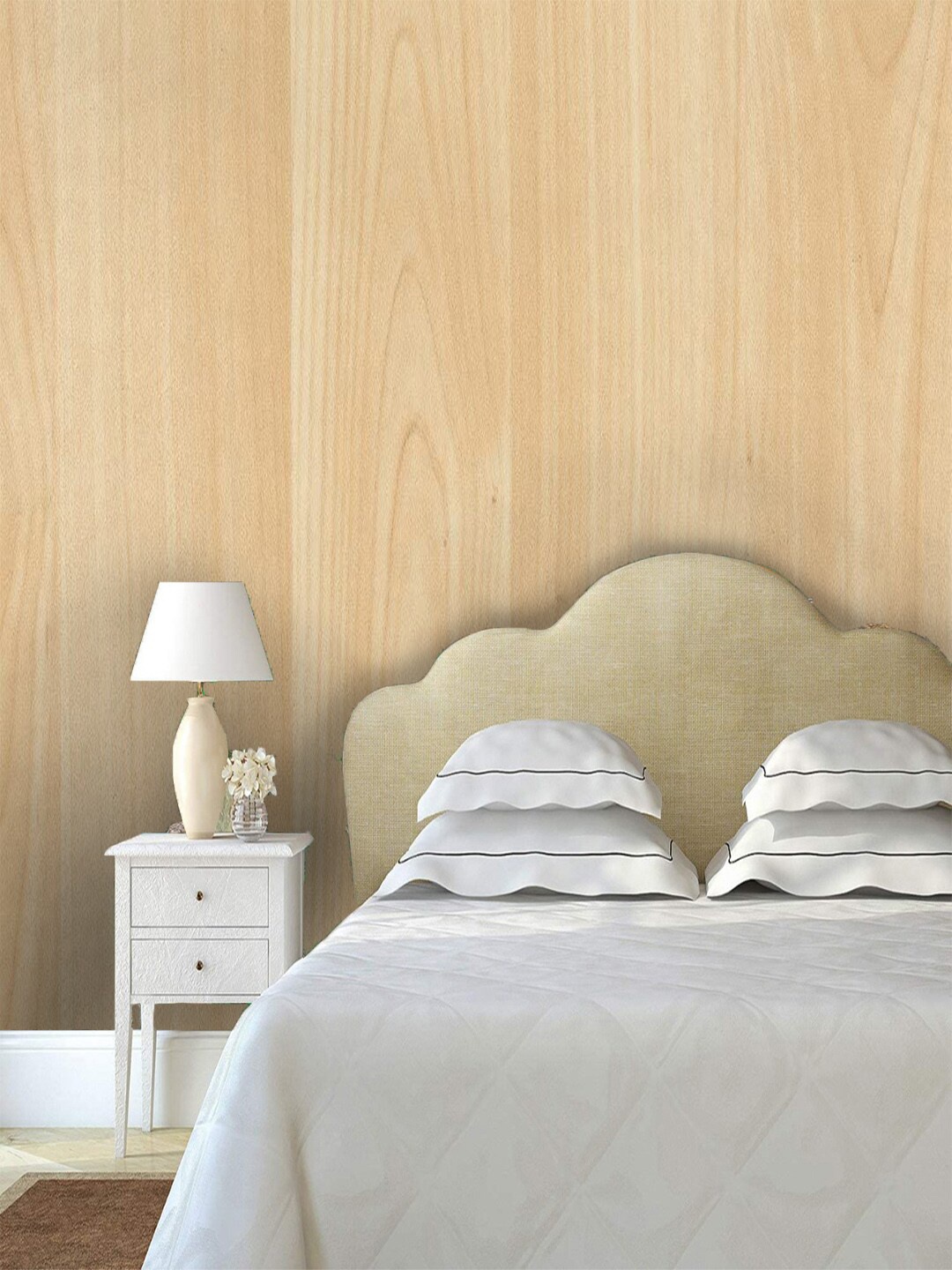 

Jaamso Royals Beige Wooden Textured Self-Adhesive Waterproof Wallpaper