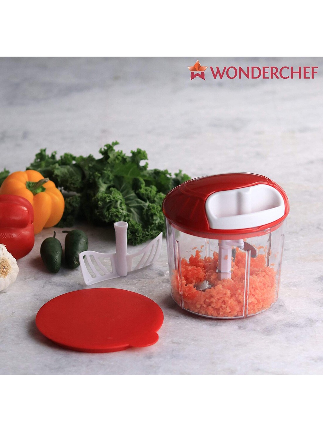 

Wonderchef Red & White String Chopper - 5 Blade