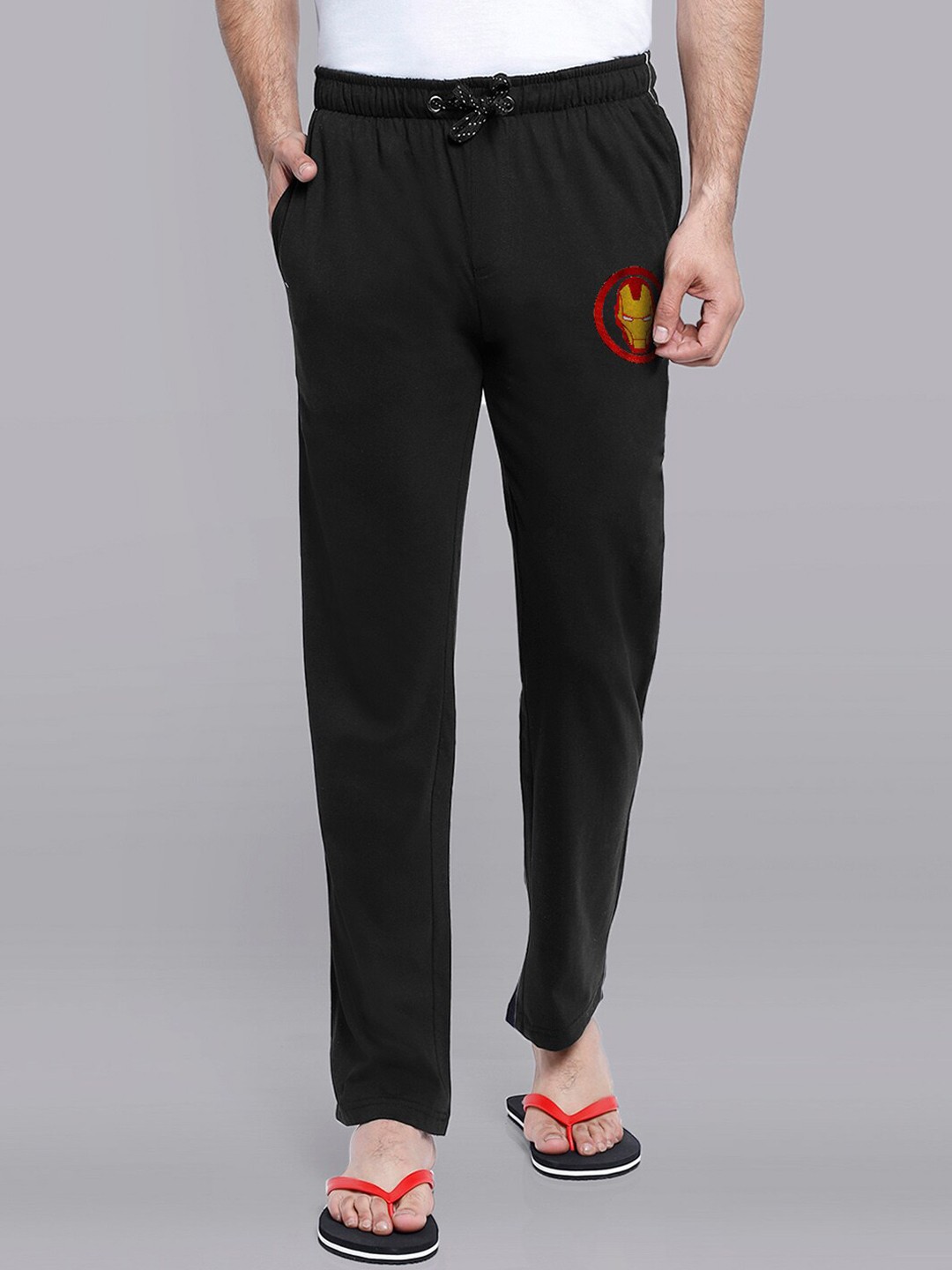 

Free Authority Men Black Iron Man Featured Cotton Pyjama
