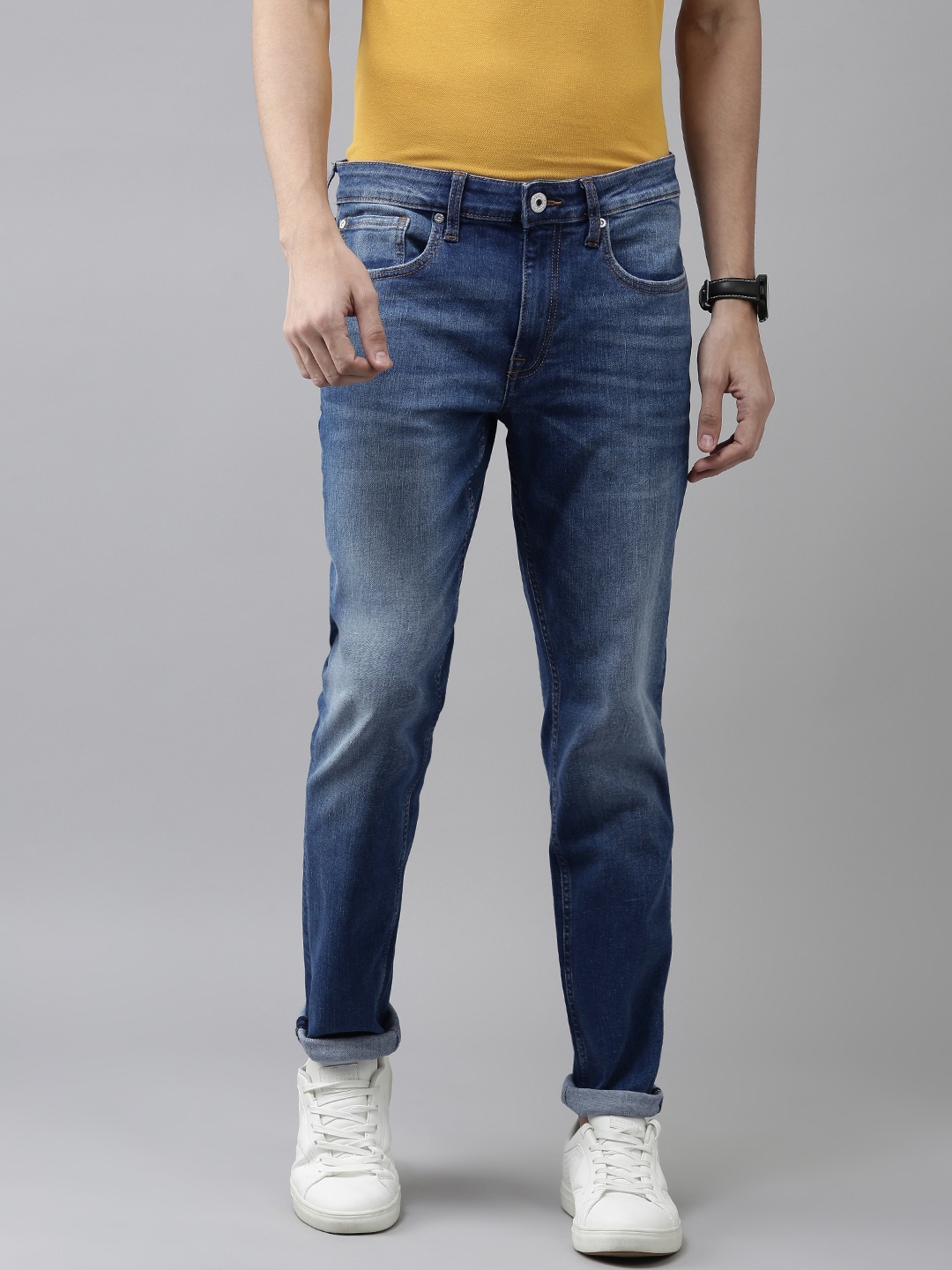 

Jack & Jones Men Blue Glenn Slim Fit Light Fade Stretchable Jeans
