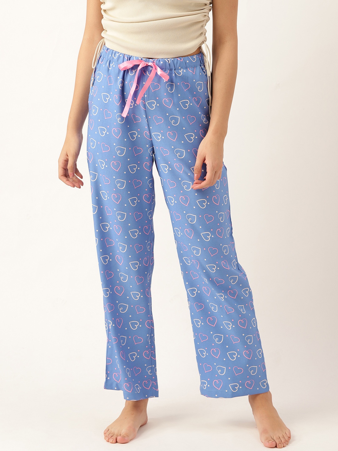 

DressBerry Women Blue Conversational Print Lounge Pants