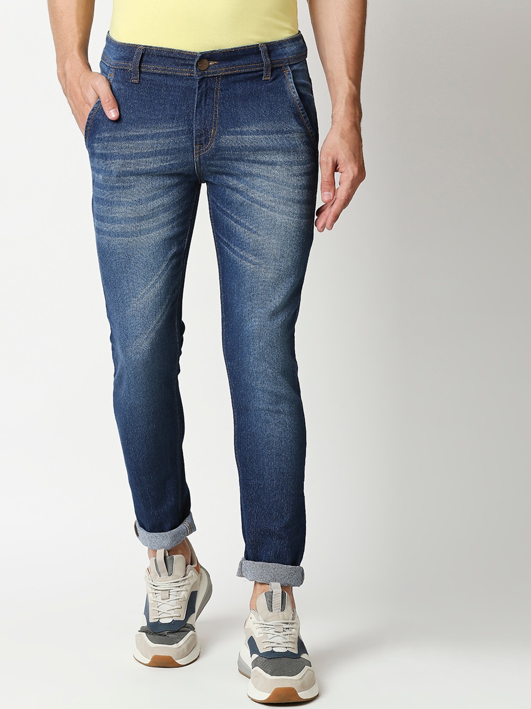 

High Star Men Blue Slim Fit Heavy Fade Jeans