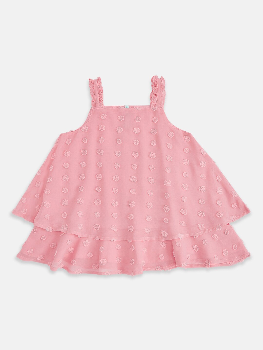 

Pantaloons Junior Pink Pure Silk Georgett Regular Top