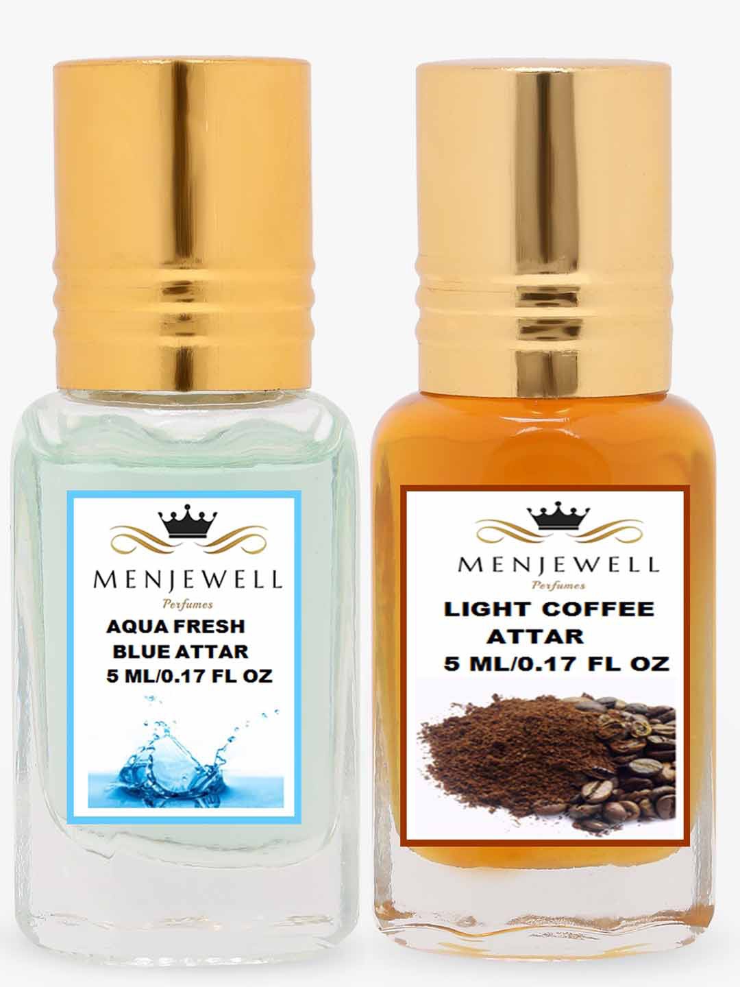 

Menjewell Pack of 2 Attar 5 ml Each, Gold