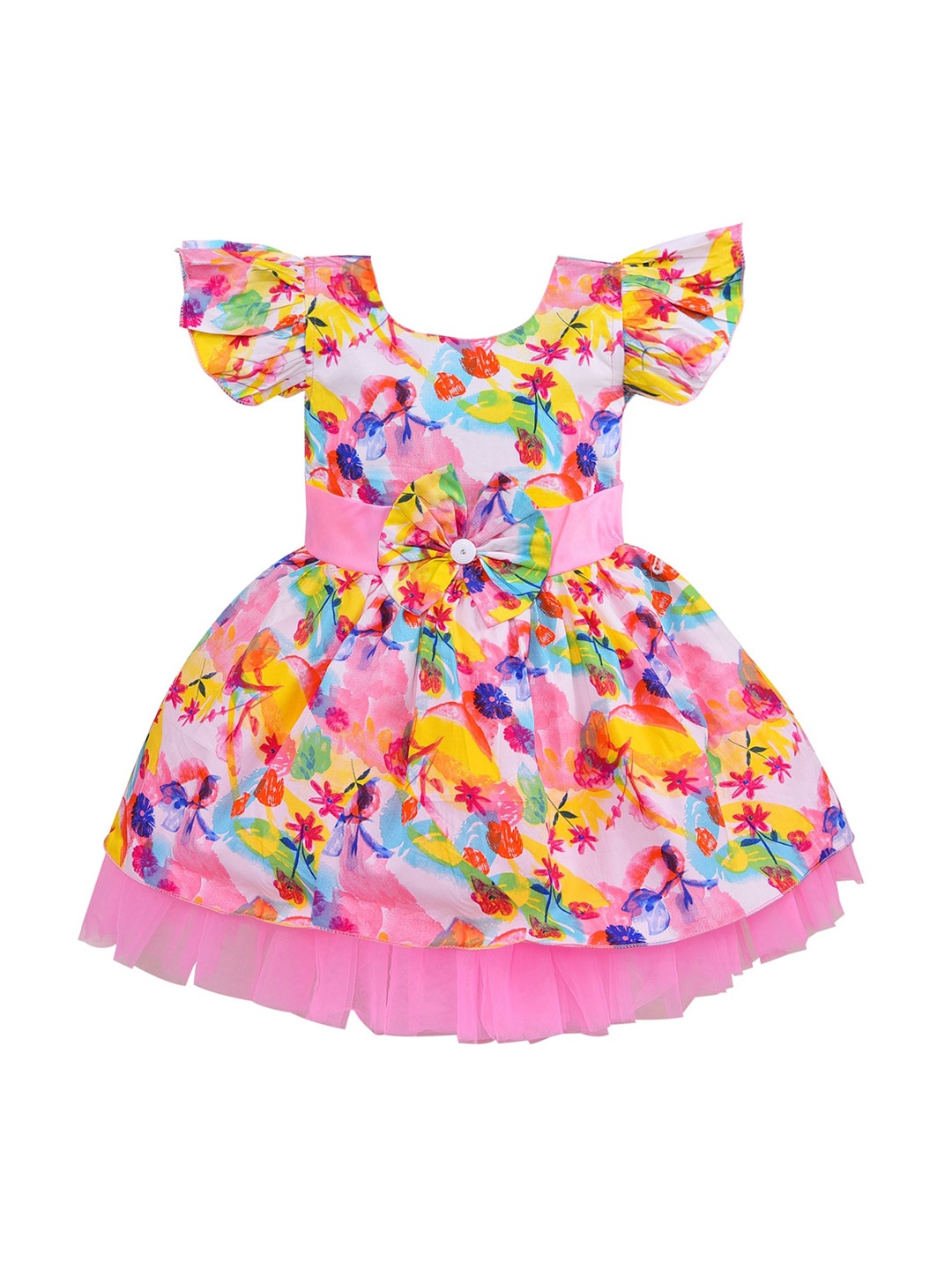 

Wish Karo Pink & White Floral Dress