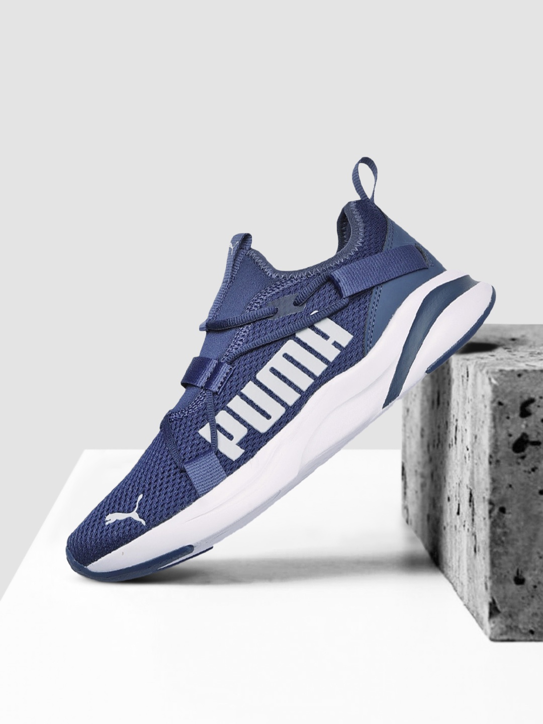 

Puma Men Navy Blue Softride Rift Slip-On Bold Walking Shoes