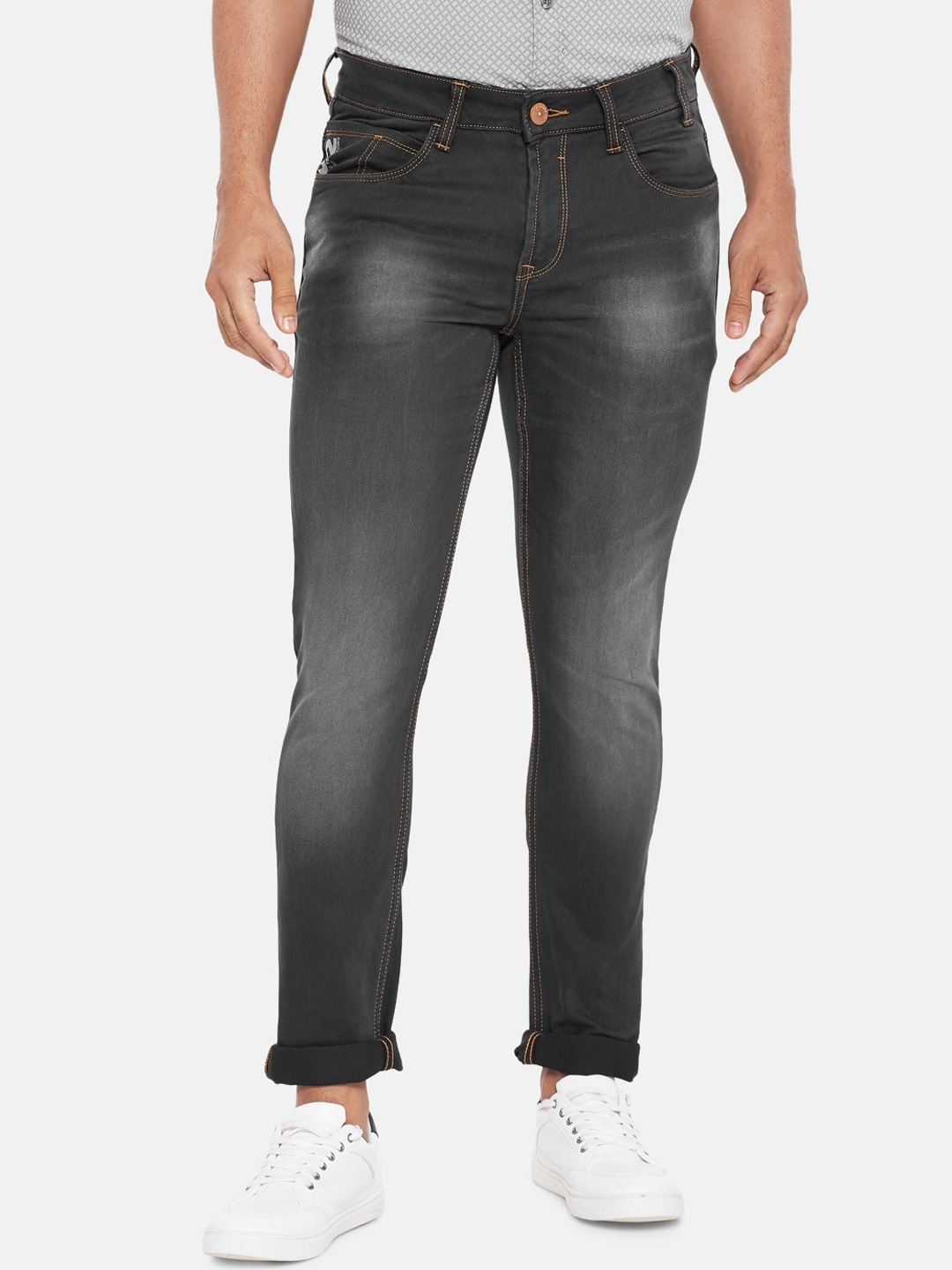 

SF JEANS by Pantaloons Men Black Skinny Fit Low-Rise Heavy Fade Jeans