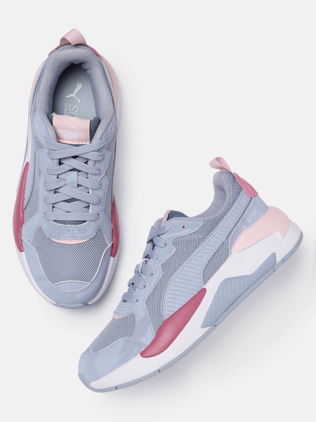 

Puma Unisex Blue X-Ray Indigo Textured Trainers