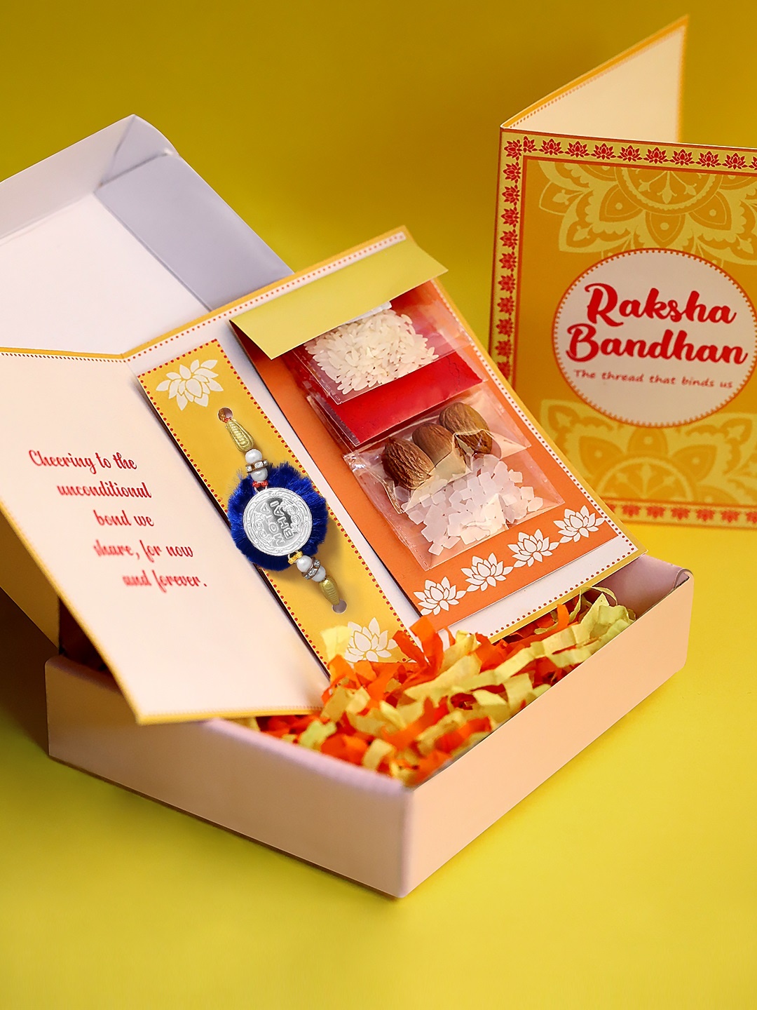 

Rubans 925 Sterling Silver & Blue Rakhi Gift Set