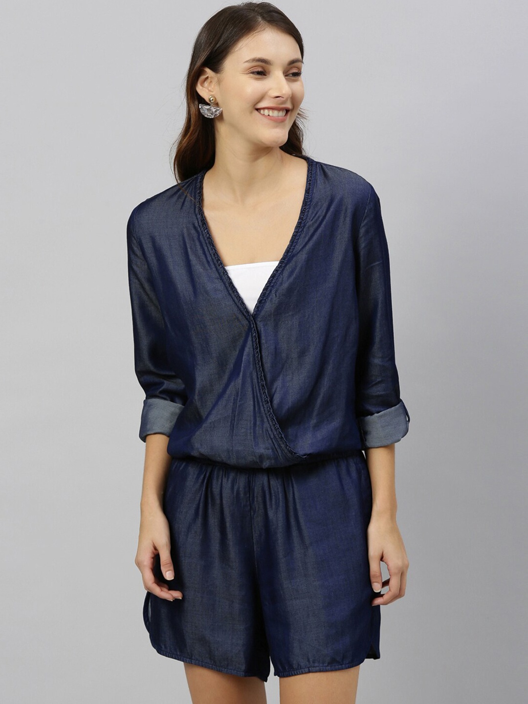 

RAREISM Blue Tencel Jumpsuit