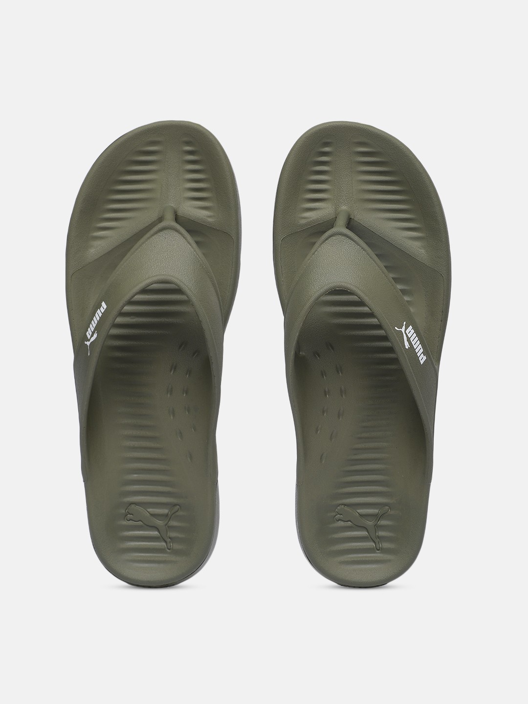 

Puma Unisex Olive Green Aqua Flip Thong Flip-Flops