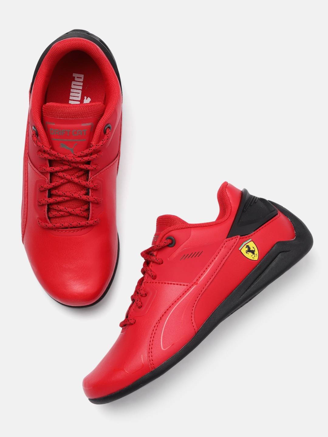 

PUMA Motorsport Boys Red Scuderia Ferrari Drift Cat Delta Youth Trainers Sneakers