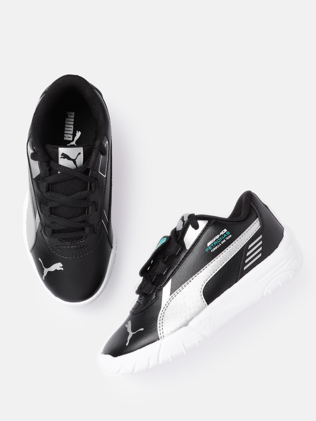 

PUMA Motorsport Boys Black & Silver-Toned MAPF 1 R-Cat Machina PS Solid Sneakers