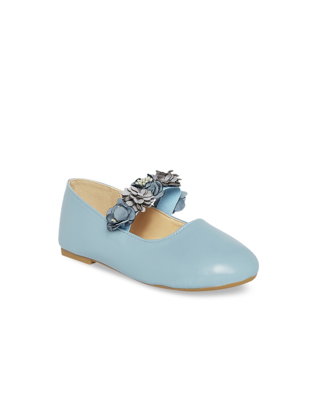 

Pantaloons Junior Girls Blue Faux Leather Western Embellished Ballerinas Flats