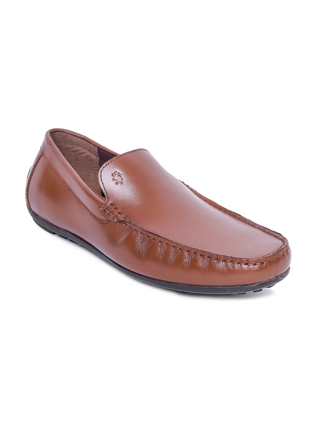 

Red Tape Men Tan Brown Solid Leather Formal Loafers