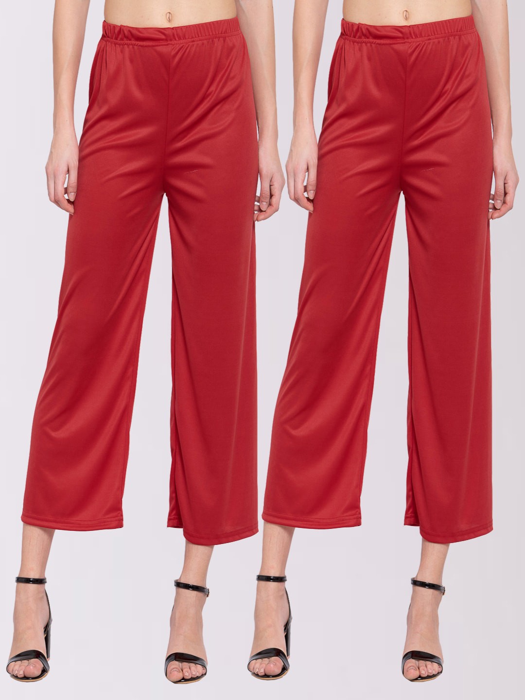 

KLOTTHE Women Red Set of 2 Palazzos