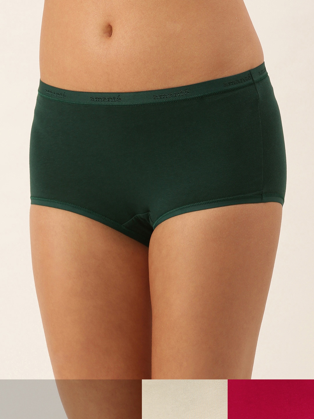 

Amante Women Pack of 3 High-Rise High Waist Basic Briefs, Assorted