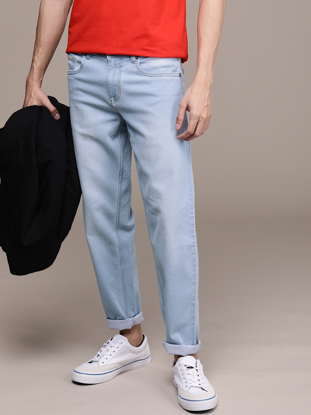 

High Star Men Blue Relaxed Fit Light Fade Jeans