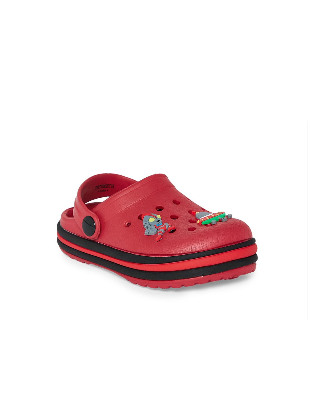 

Pantaloons Junior Boys Red Embellished Rubber Clogs