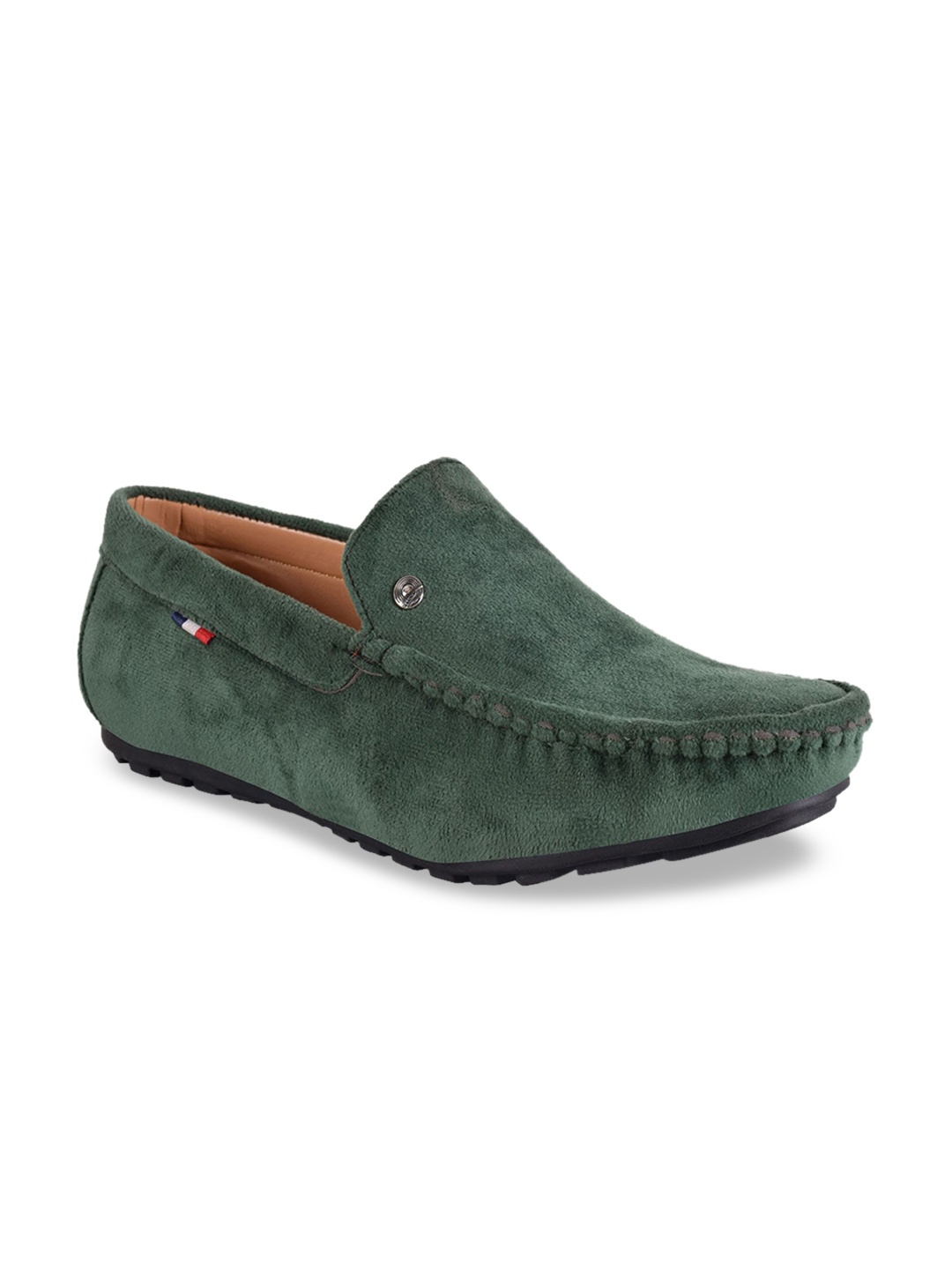 

Ferraiolo Men Green Velvet Loafers