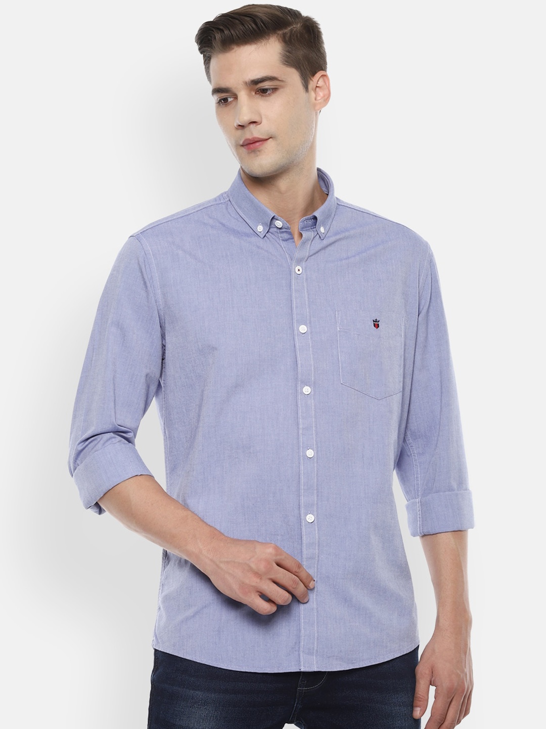 

Louis Philippe Sport Men Blue Slim Fit Pure Cotton Casual Shirt