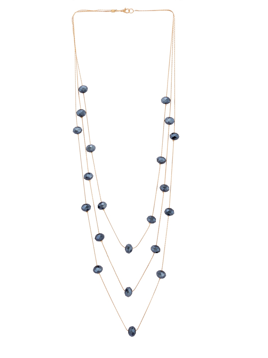 

Globus Navy Blue & Gold-Toned Layered Necklace