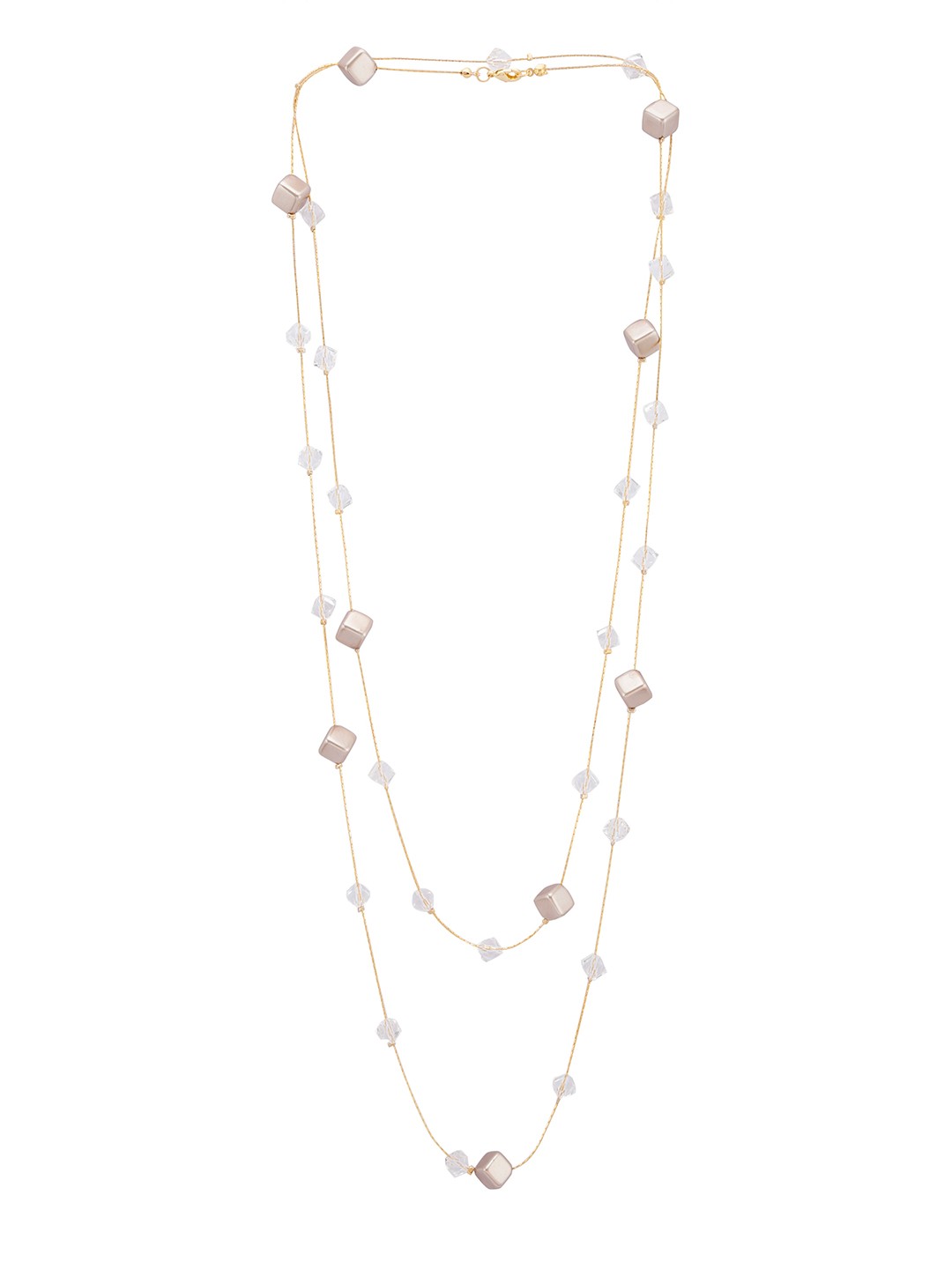 

Globus Gold-Toned & Silver-Toned Layered Beaded Necklace
