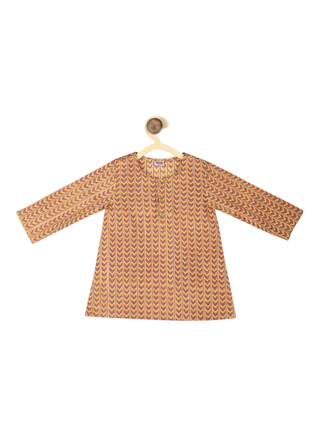 

Fabindia Boys Yellow Gotta Patti Kurta