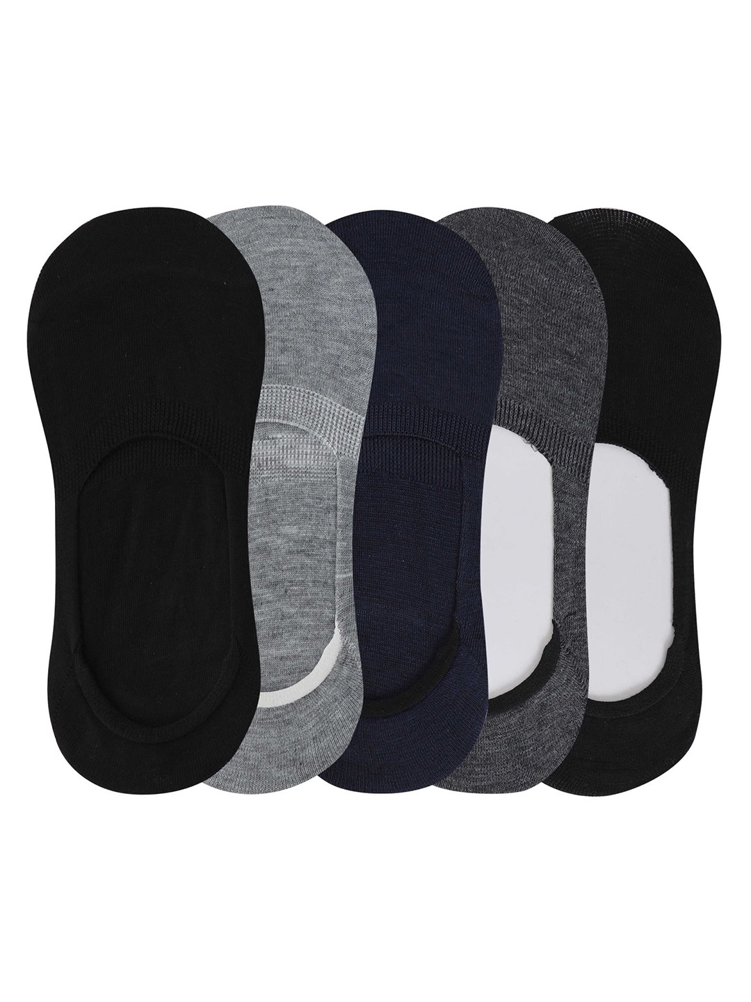

FabSeasons Unisex Pack Of 5 Solid Shoe Liners, Black