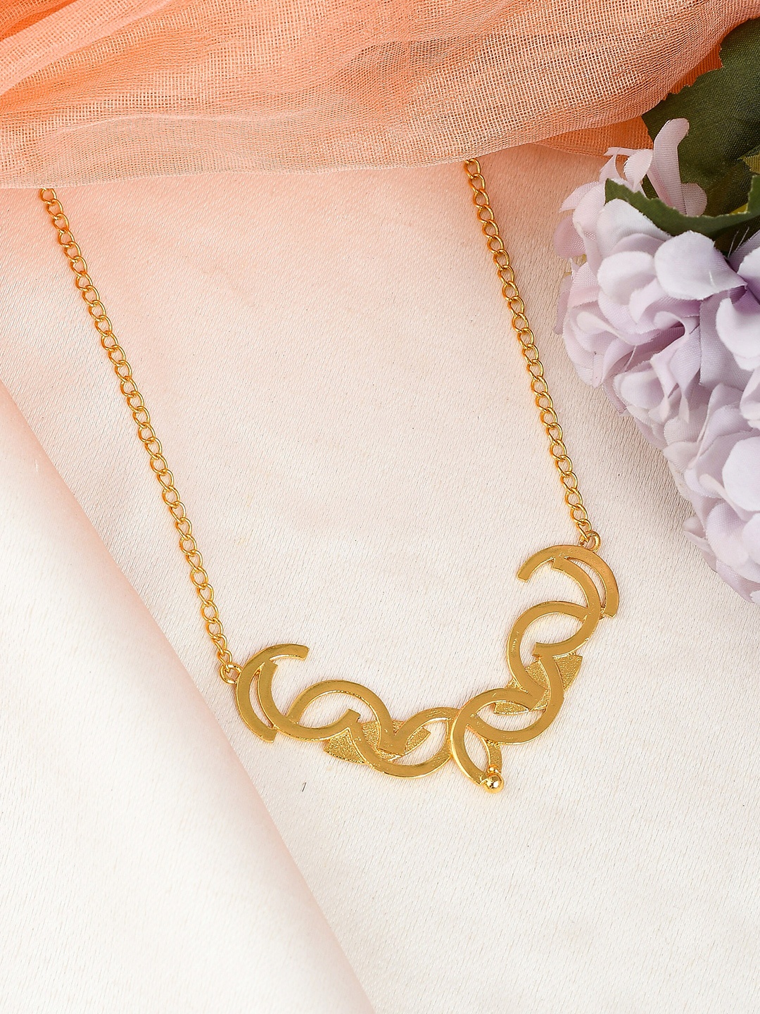 

Silvermerc Designs Unisex Brass Gold-Plated Handcrafted Chain