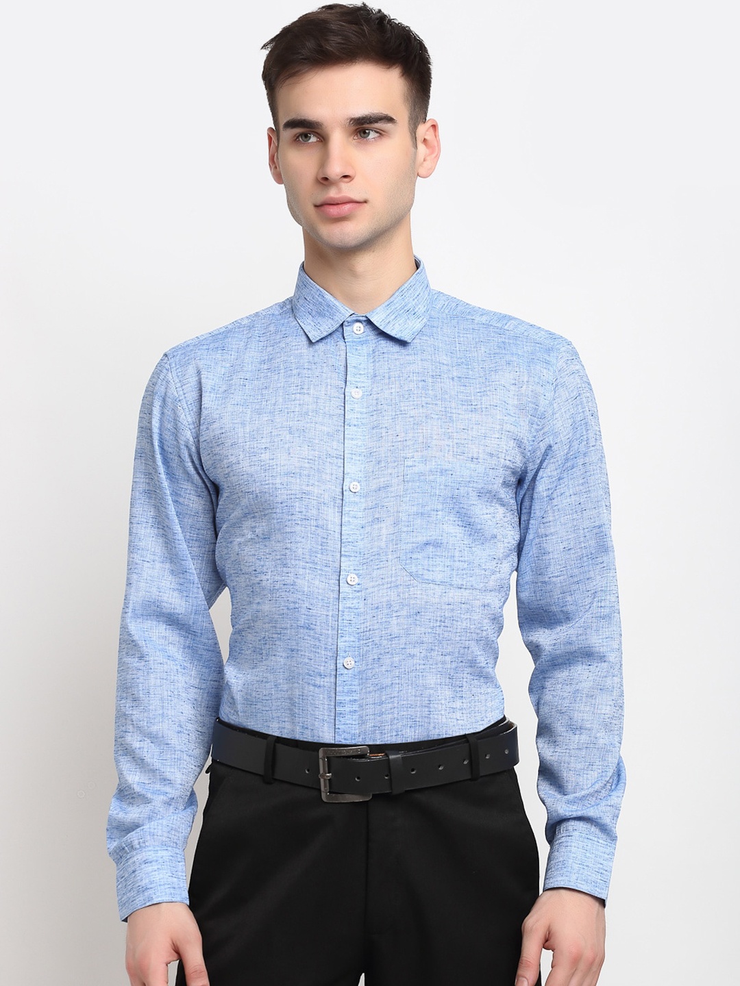 

JAINISH Men Blue Cotton Formal Shirt