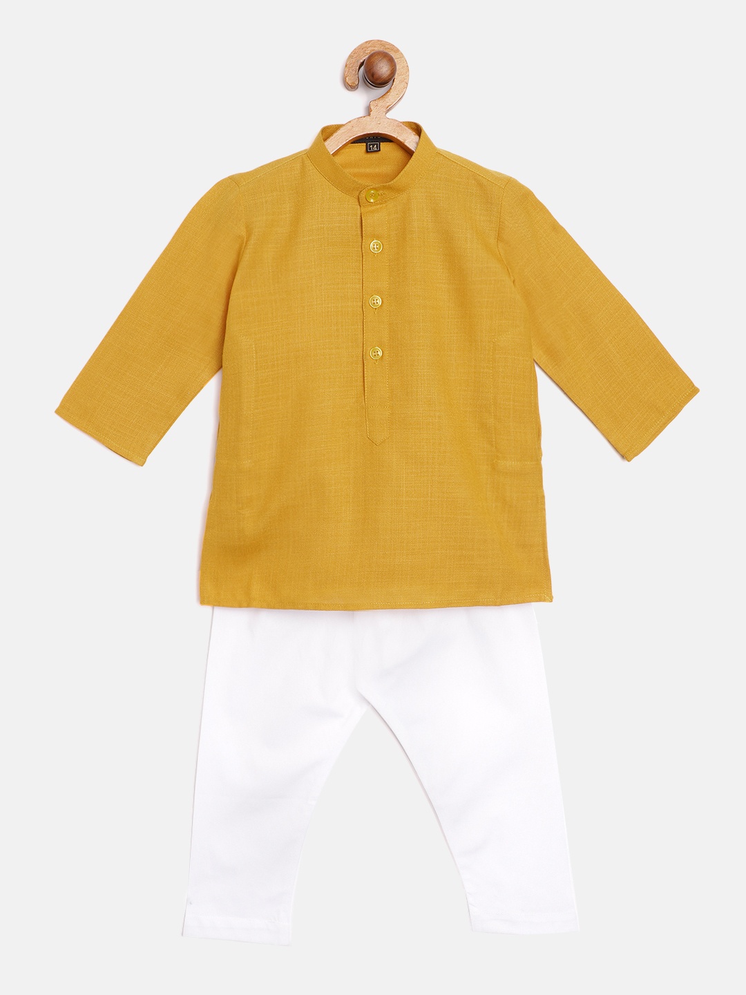 

Readiprint Fashions Boys Mustard Yellow Kurta with Pyjamas