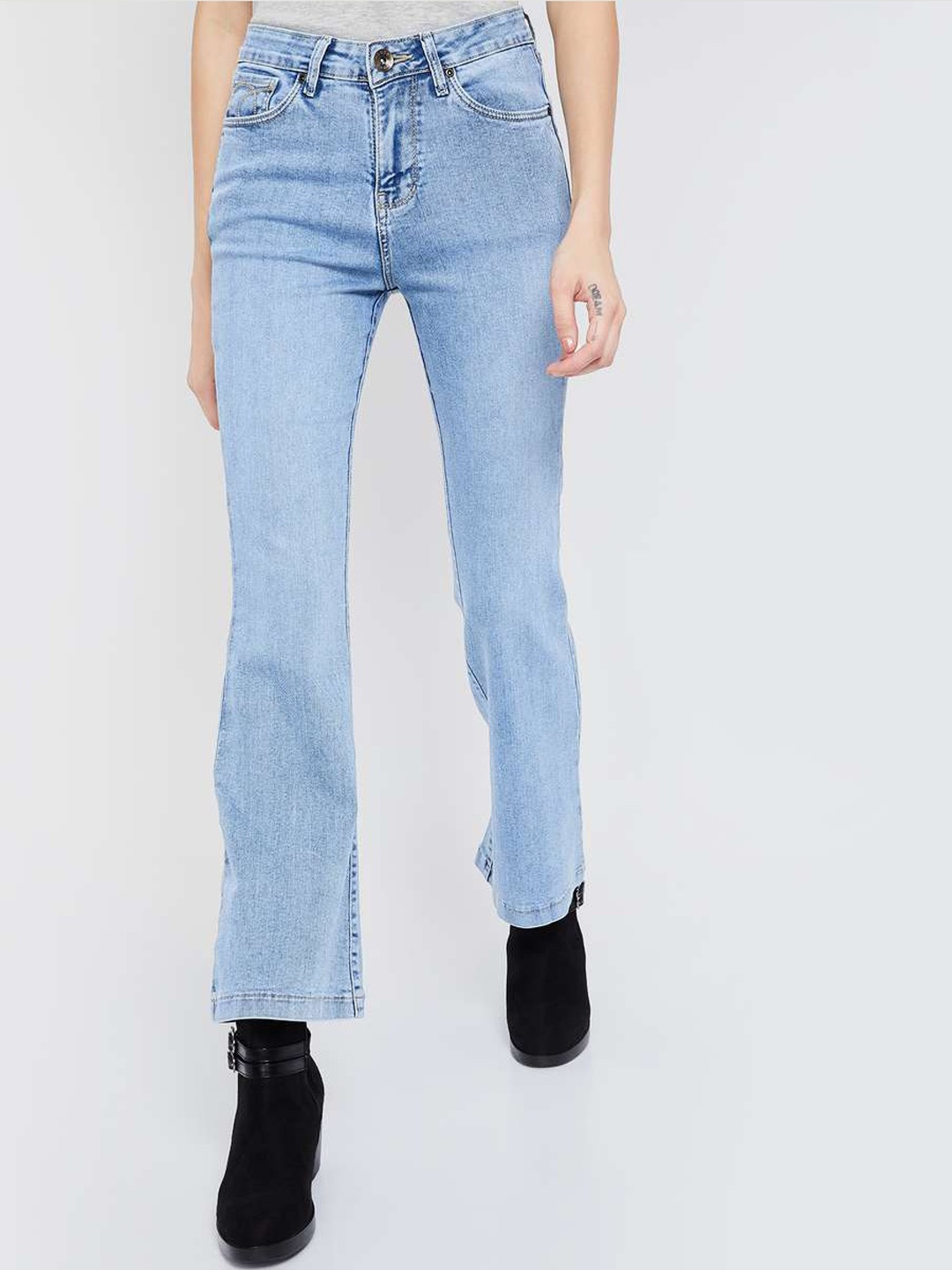 

Xpose Women Blue Flared-Fit Clean Look Stretchable Jeans